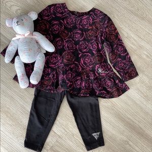 Little girls🎀guess outfit 18 months